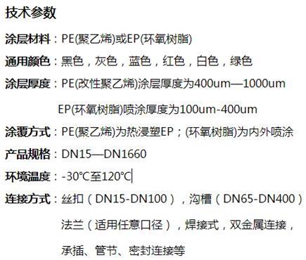 辽源消防涂塑钢管供应技术参数